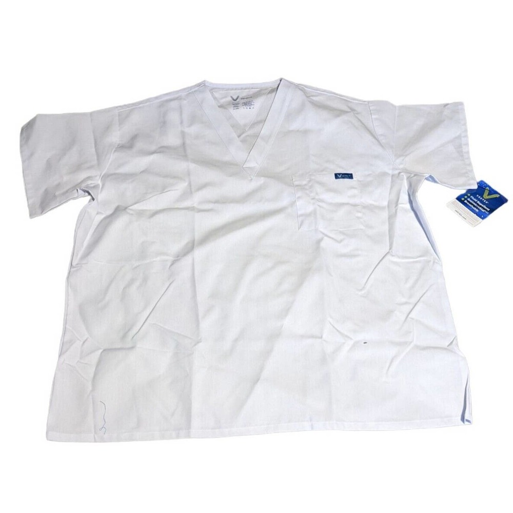 VESTEX Signature Scrubs Top White XXXL 3XL - New w/tags